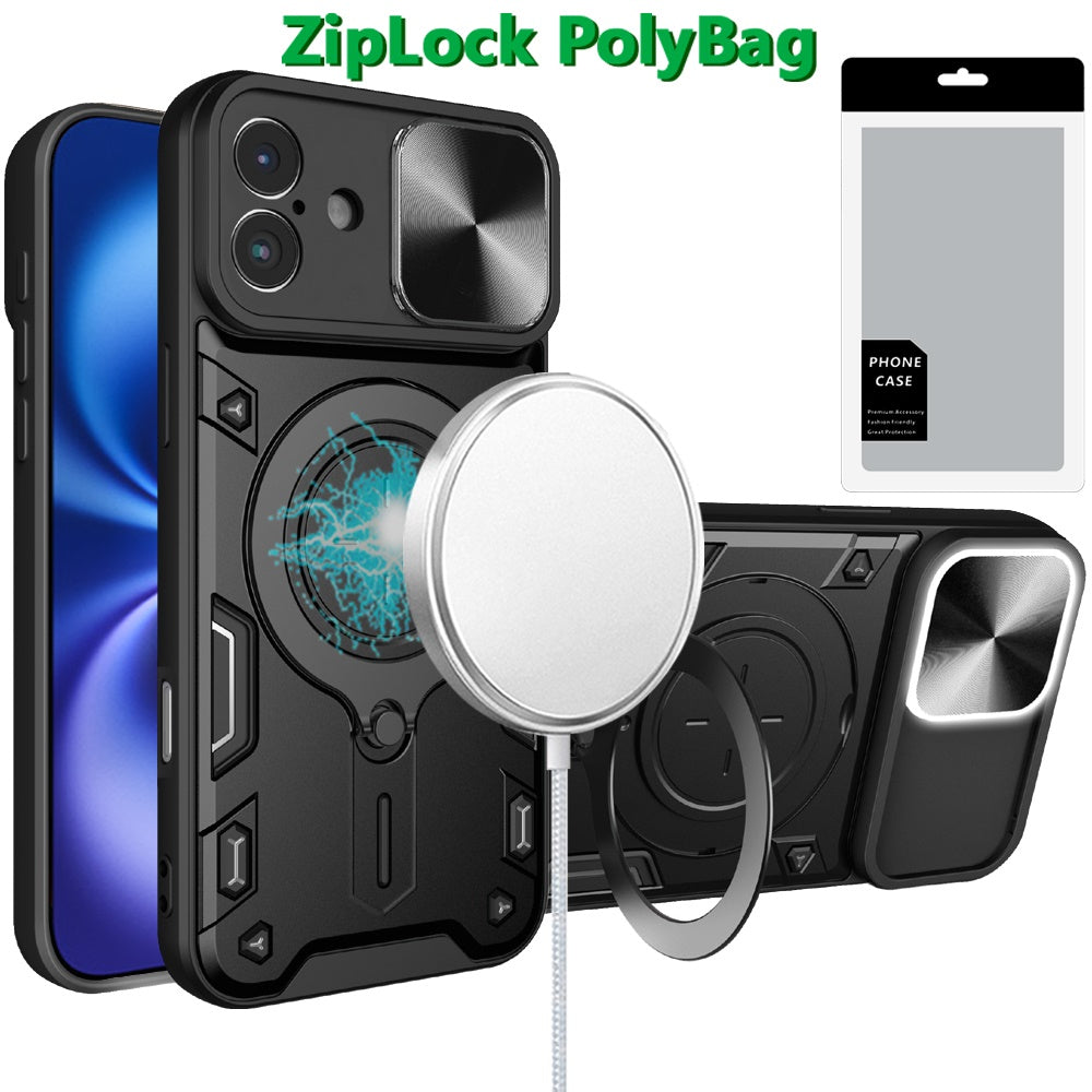 GSA iPhone16+ MagSafe Camera cover with Metal Ring Black
