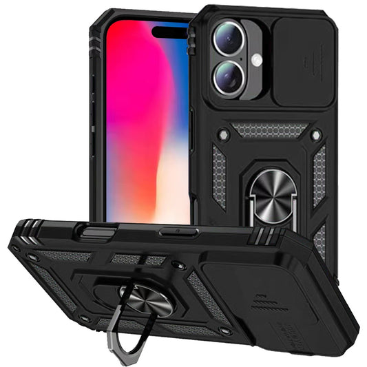 GSA iPhone16 Case Camera Cover with Ring - Black 6.1 screen