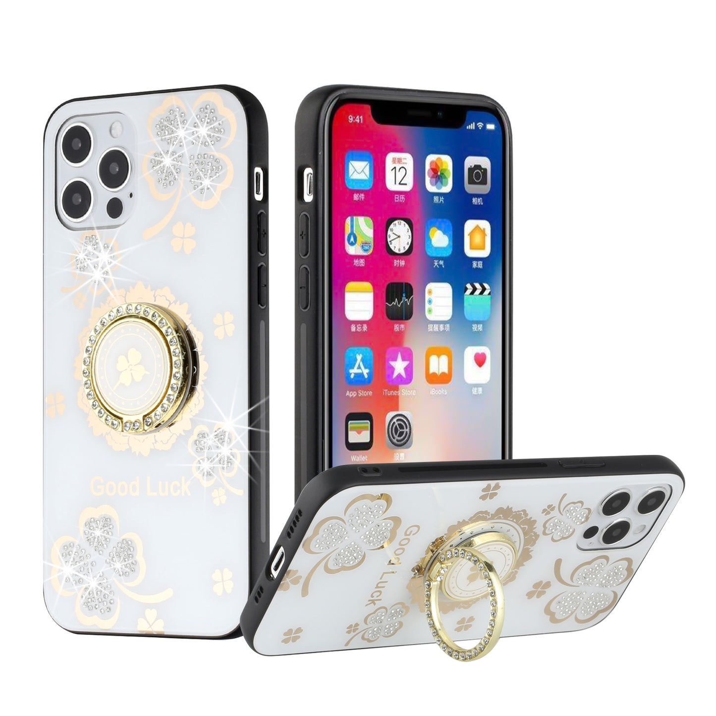IP14PMax Leaf Diam RING Gold
