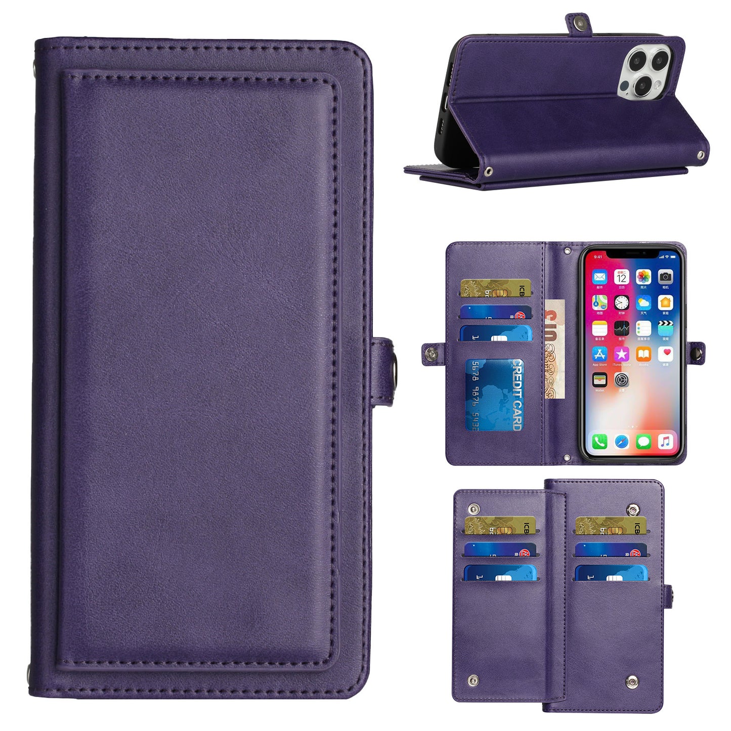 iP14Pro Wallet Vegan leather Pur