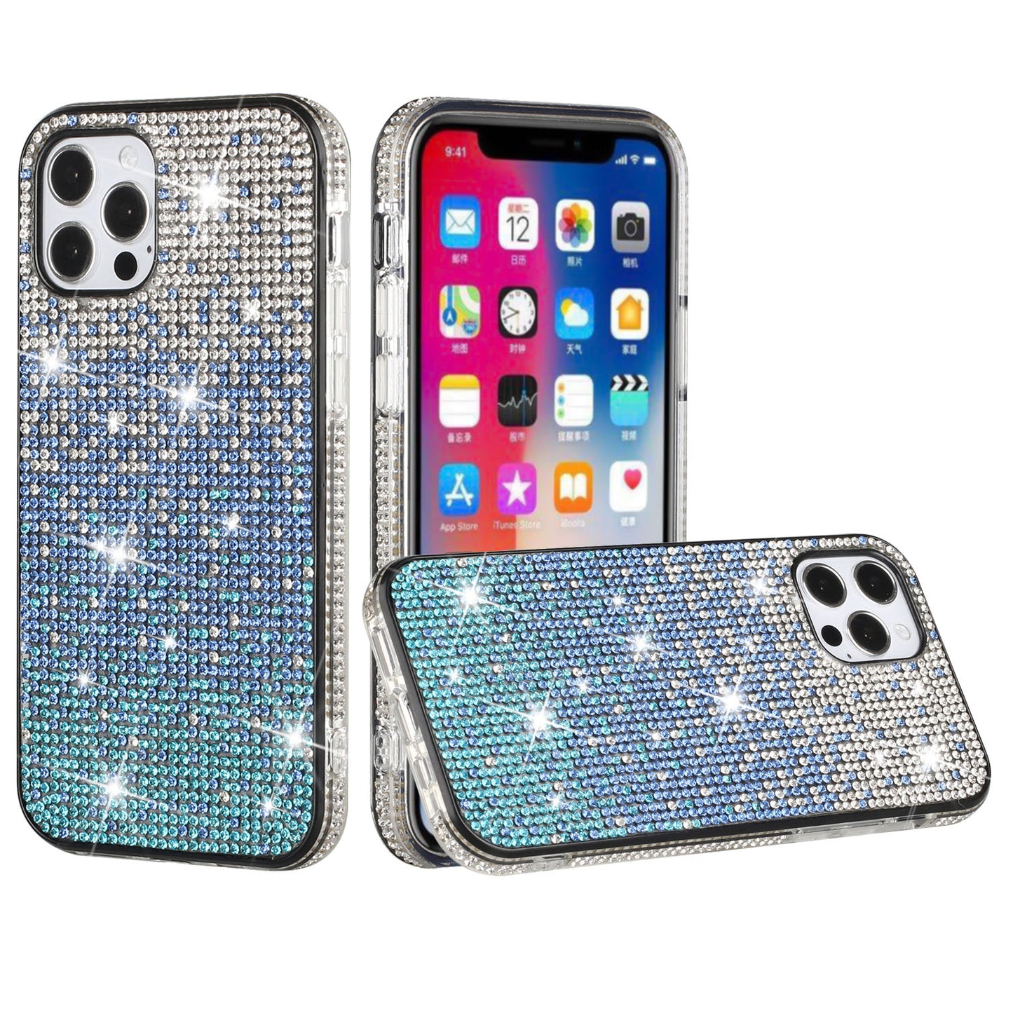 iP14Pro Bling Bump Gradiant Blue