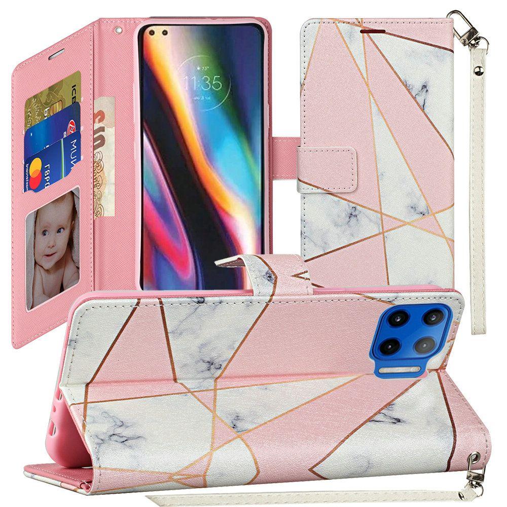 MOTONE5G GEO MRBLE WALLET PK/WT