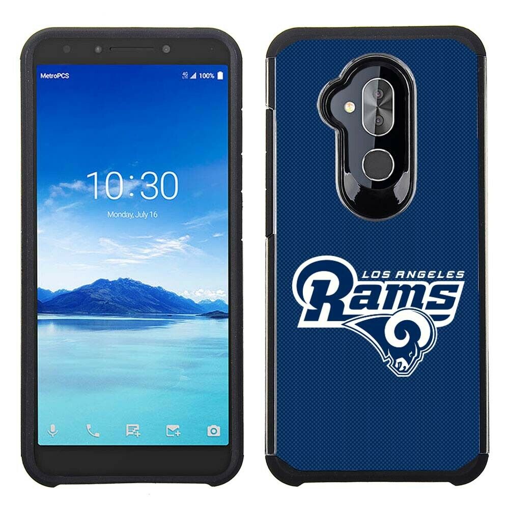 PBG NFL Licensed Los Angeles Rams Textured Case for Alcatel 7 Folio