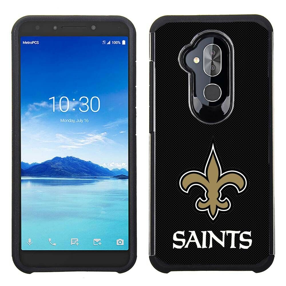 PBG NFL Licensed New Orleans Saints Textured Case for Alcatel 7 Folio