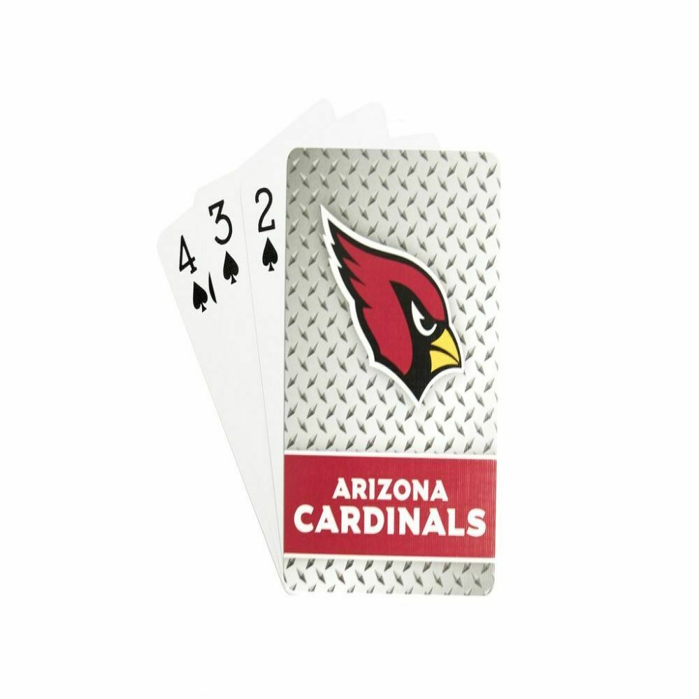SLW NFL Licensed Arizona Cardinals Diamond Plate Playing Cards