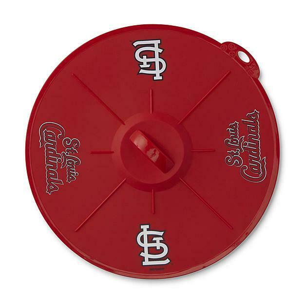 BB MLB St. Louis Cardinals 9" Silicone Lids Fit Pots & Bowls, Hot/Cold Pak of 2