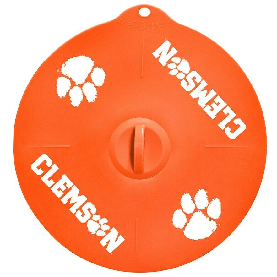 BB NCAA Clemson Tigers 9" Silicone Lids Fit Pots & Bowls, Hot or Cold 2 PCS