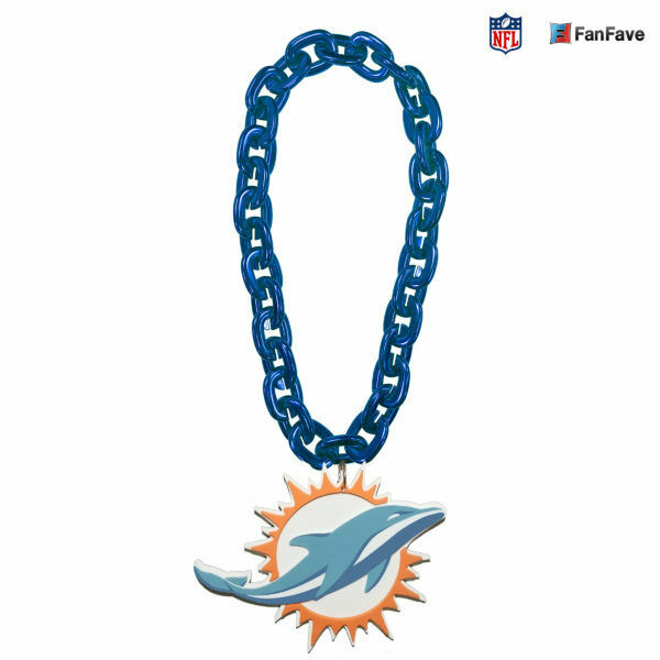 Aminco NFL Licensed Miami Dolphins 3D Foam Teal Fan Chain