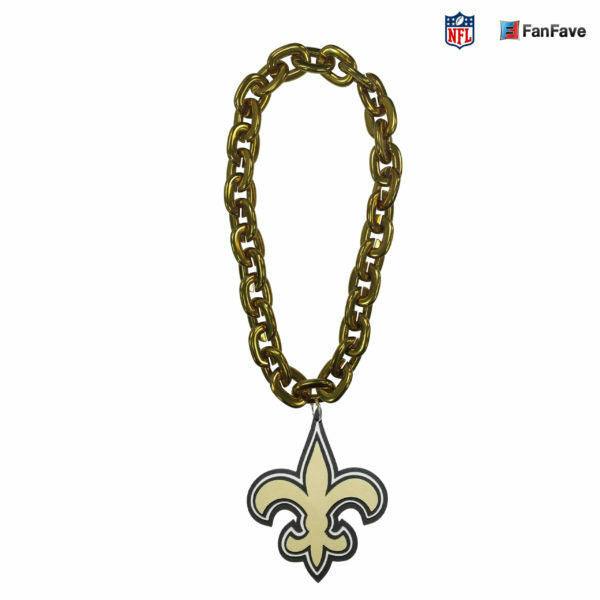 Aminco NFL Licensed New Orleans Saints 3D Fan Chain Foam Magnet Black Chain