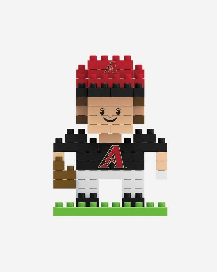 FOCO BRXLZ MLB Arizona Diamondbacks Mini Baseball Player 3-D Construction Toy