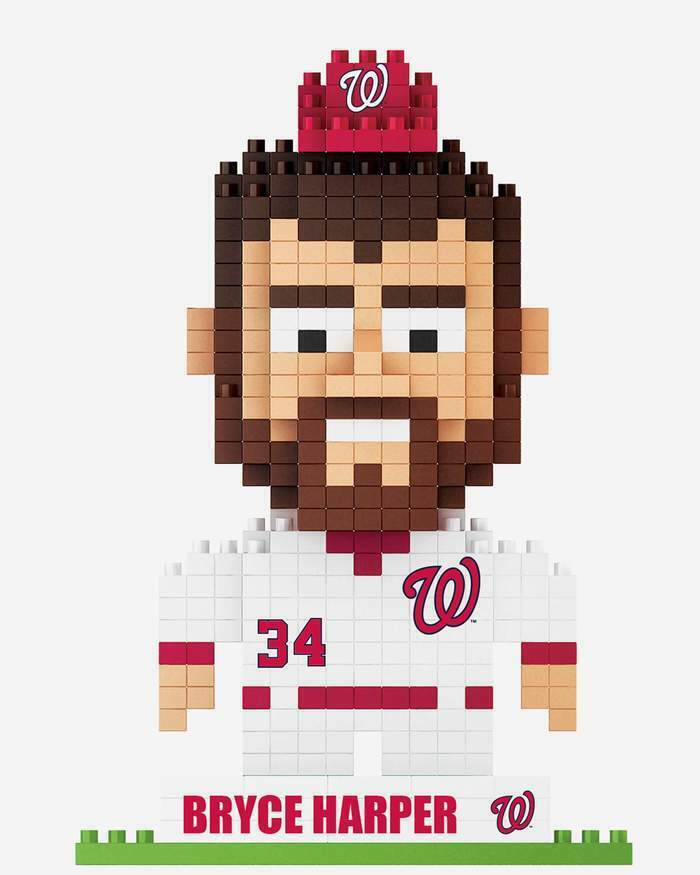 FOCO BRXLZ MLB Washington Nationals #34 Bryce Harper 3-D Construction Toy