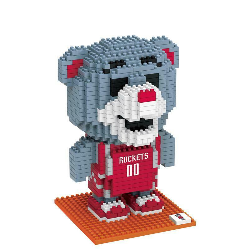 FOCO BRXLZ NBA Houston Rockets Clutch Team Mascot 3-D Construction Toy