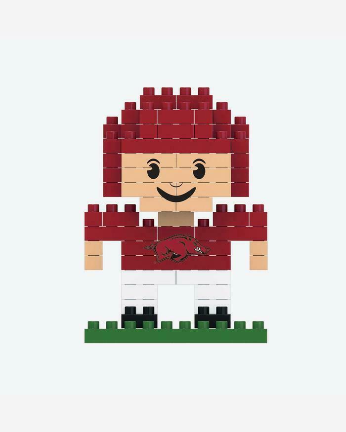 FOCO BRXLZ NCAA Arkansas Razorbacks Mini Football Player 3-D Construction Toy