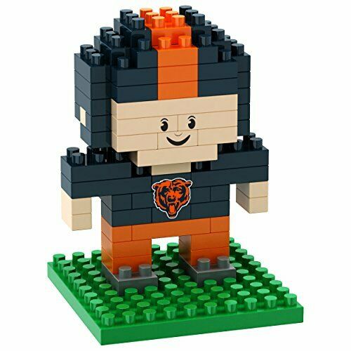 FOCO BRXLZ NFL Licensed Chicago Bears Mini Football Player 3-D Construction Toy