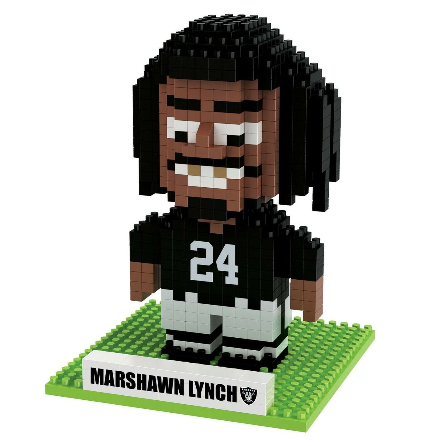 FOCO BRXLZ NFL Las Vegas Raiders Player #24 Marshawn Lynch 3-D Construction Toy