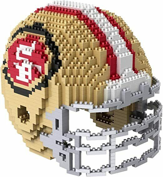 FOCO BRXLZ NFL San Francisco 49ers Football Helmet 3-D Construction Toy 1 piece Face Mask