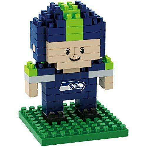 FOCO BRXLZ NFL Seattle Seahawks Mini Football Player 3-D Construction Toy