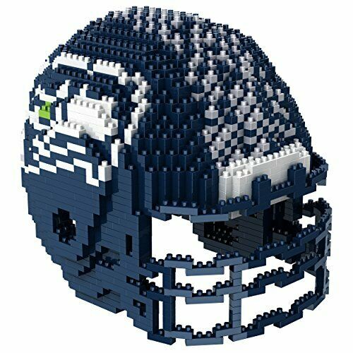 FOCO BRXLZ NFL Seattle Seahawks Football Helmet 3-D Construction Toy