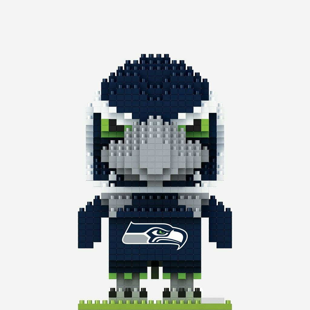 FOCO BRXLZ NFL Seattle Seahawks Team Mascot 3-D Construction Toy