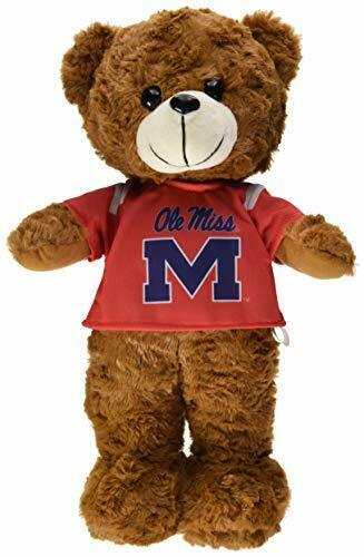 FOCO NCAA Licensed Ole' Miss Rebels/Landsharks Large Fuzzy Uniform Bear Edition