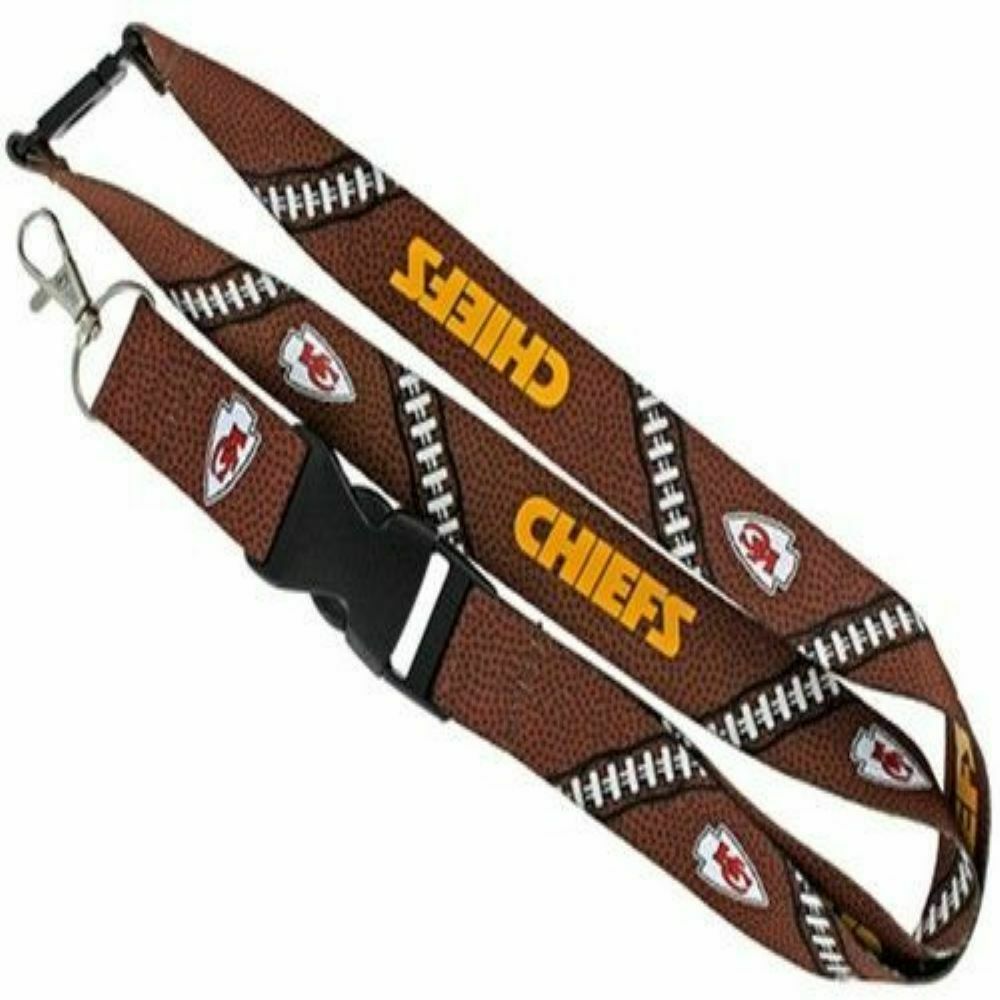 Aminco NFL Officially Licensed Kansas City Chiefs Football Lanyard