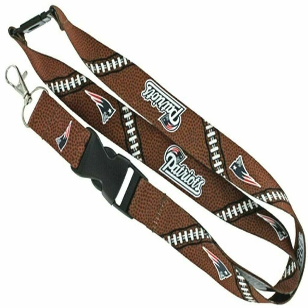 Aminco NFL Officially Licensed New England Patriots Football Lanyard