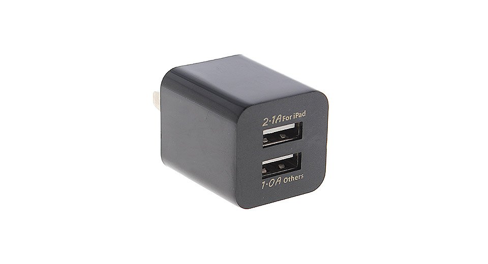 TRAVEL CHARGR BLK USB BRICK 2.1amp