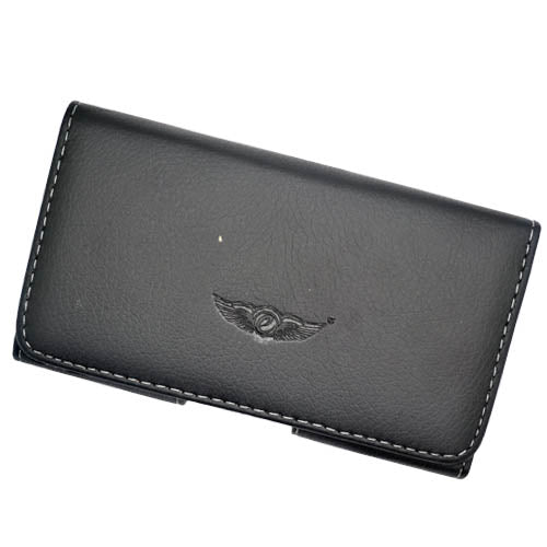 LEATHER HORIZONTAL POUCH 02 for the SAMSUNG S4/I9500 - Black