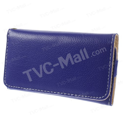 GSA Lychee Wallet Pouch Case For iPhone 6 and 6s (4.7") - Blue