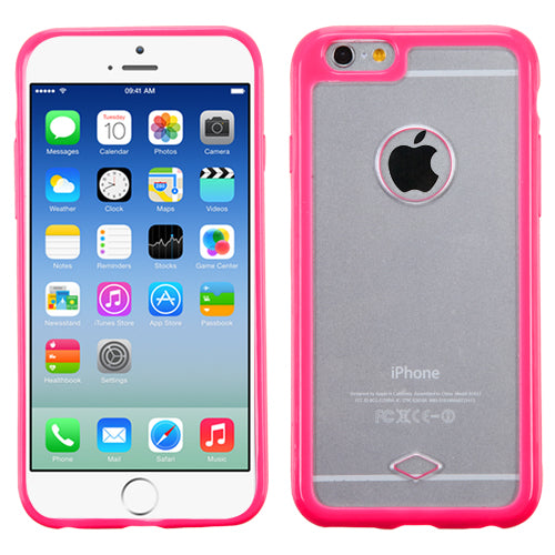Asmyna Glossy Bumper Case For iPhone 6 and 6s (4.7") - Clear/Hot Pink
