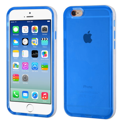 Asmyna Glossy Hybrid Case For iPhone 6 and 6s - Blue/White