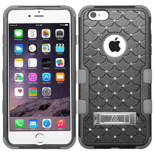 MyBat TUFF Hybrid Diamonds Case For iPhone 6 Plus & 6S Plus Black/Gray