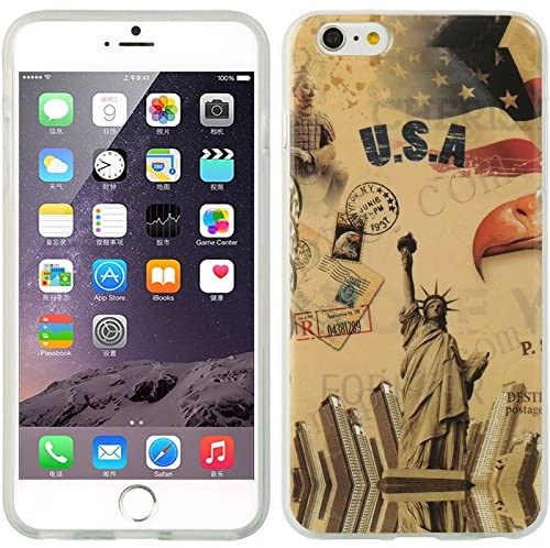 Dream Wireless iPhone 6 Plus TPU IMD Case - Retail Packaging - Statue Of Liberty Beige