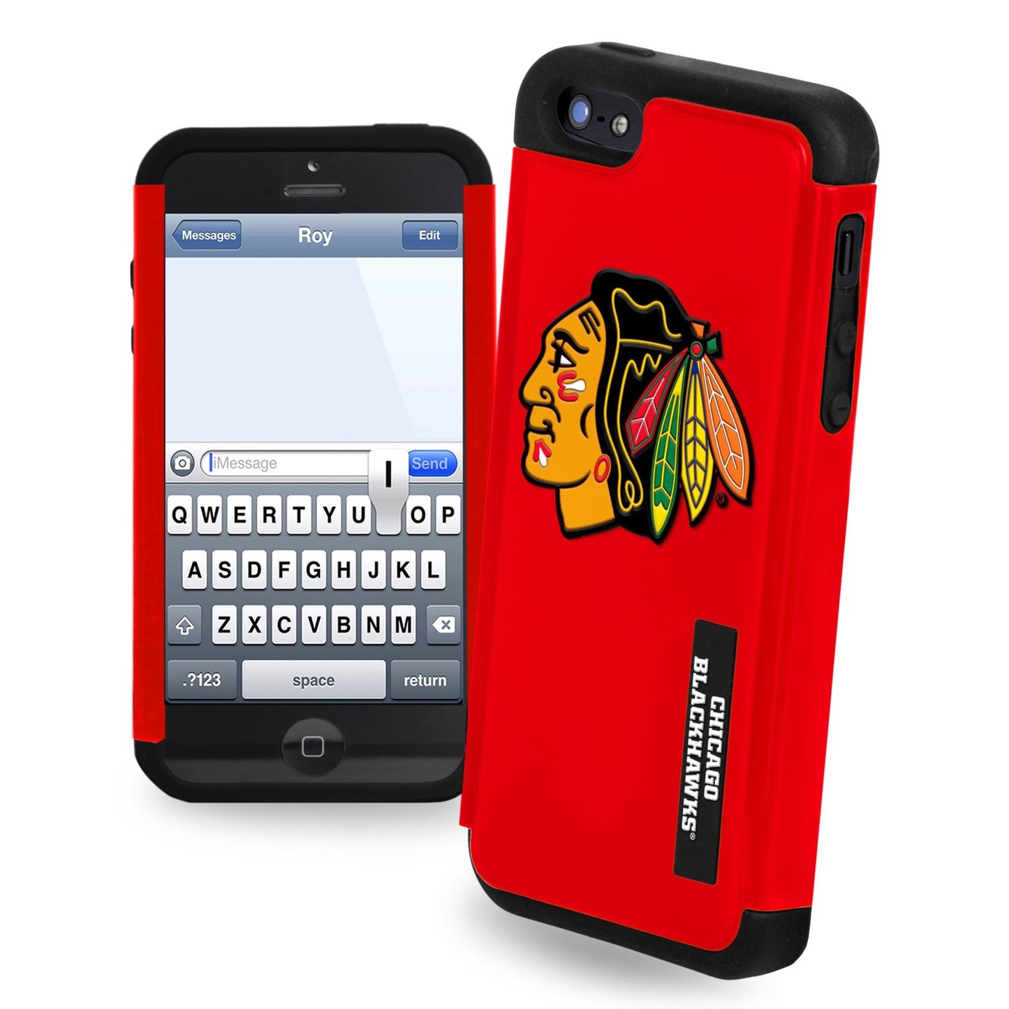 FOCO NHL Licensed Chicago Blackhawks Dual Hybrid Case for iPhone 5/5S