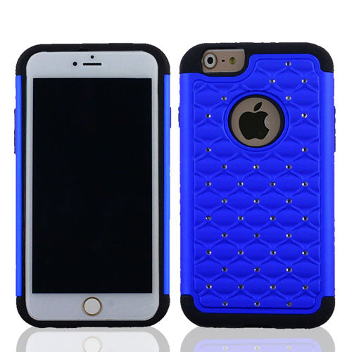 Cell-Pak Hybrid Spot Dazzle Case for iPhone 6 Plus - Retail Packaging - Blue/Black