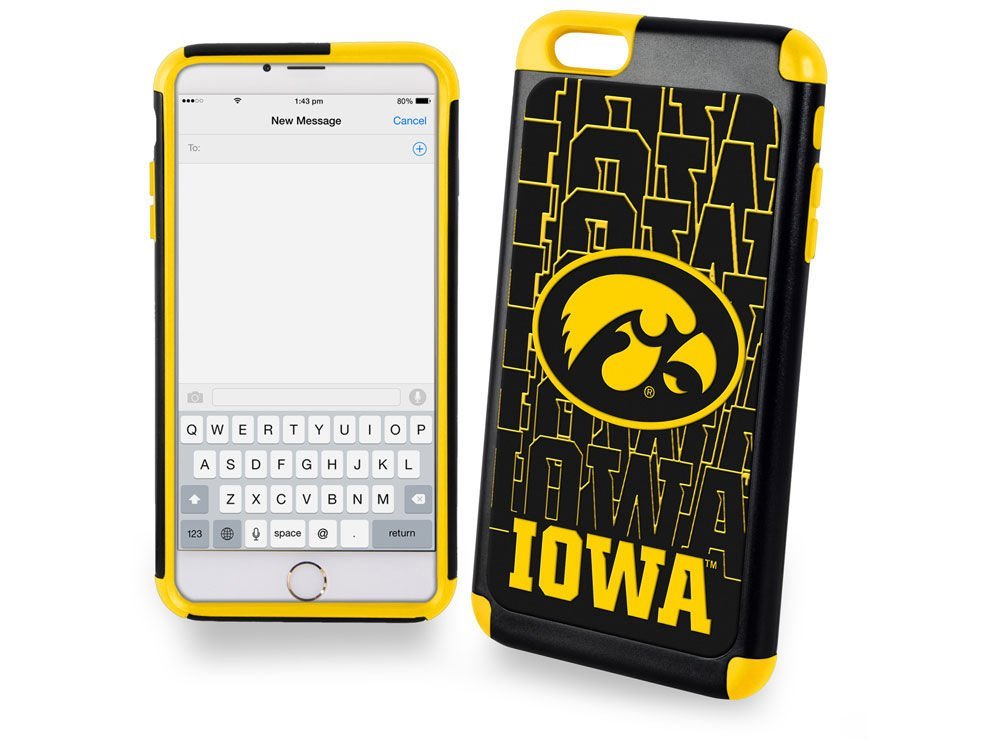 FOCO NCAA Iowa Hawkeyes Dual Hybrid Case for iPhone 6 Plus & 6S Plus (5.5")