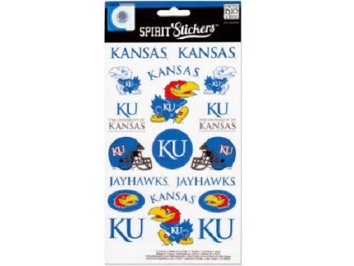 me & my BIG ideas NCAA Licensed Spirit Stickers, Kansas University Jayhawks