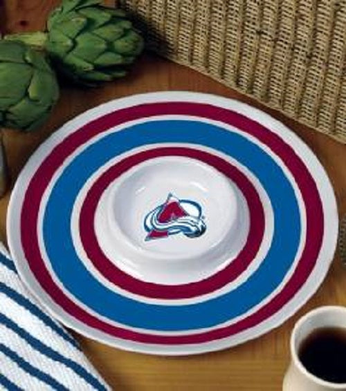 TMC NHL Licensed 14" Melamine Chips and Dip Platter - Colorado Avalanche