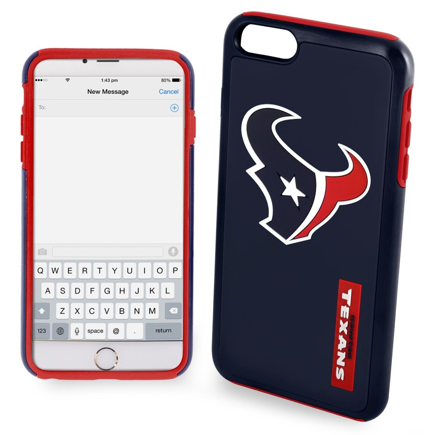 FOCO NFL Houston Texans Dual Hybrid Case for iPhone 6 Plus & 6s Plus (5.5")