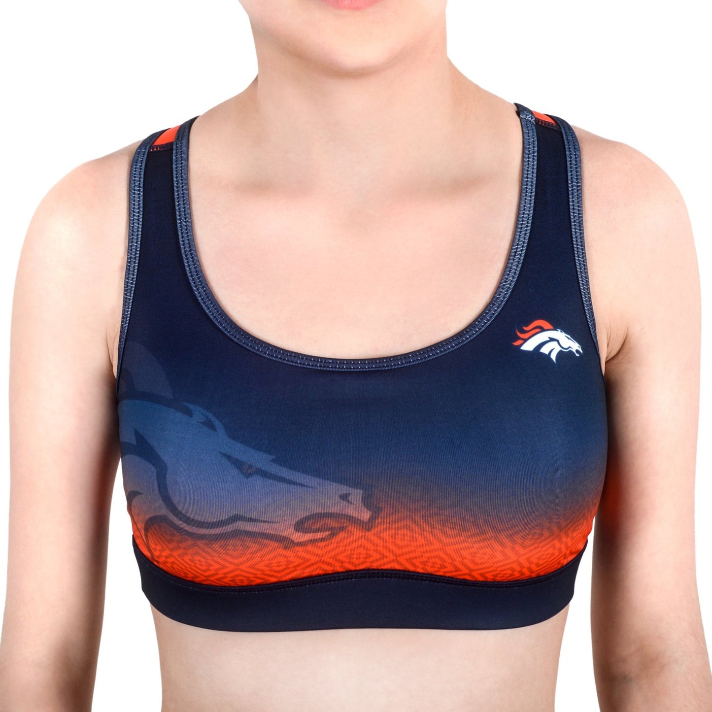 FOCO NFL Denver Broncos Gradient Sports Bra - Medium