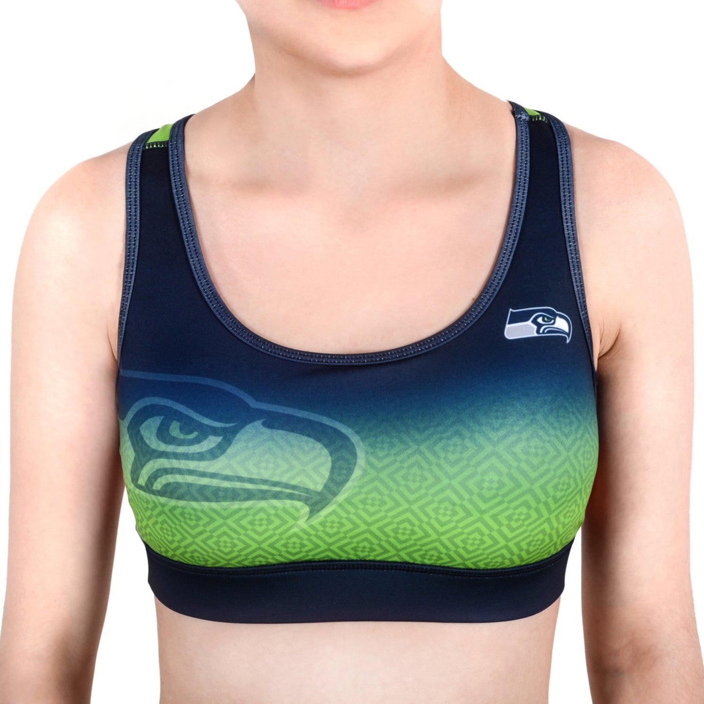 FOCO NFL Seattle Seahawks Gradient Sports Bra - Extra Small