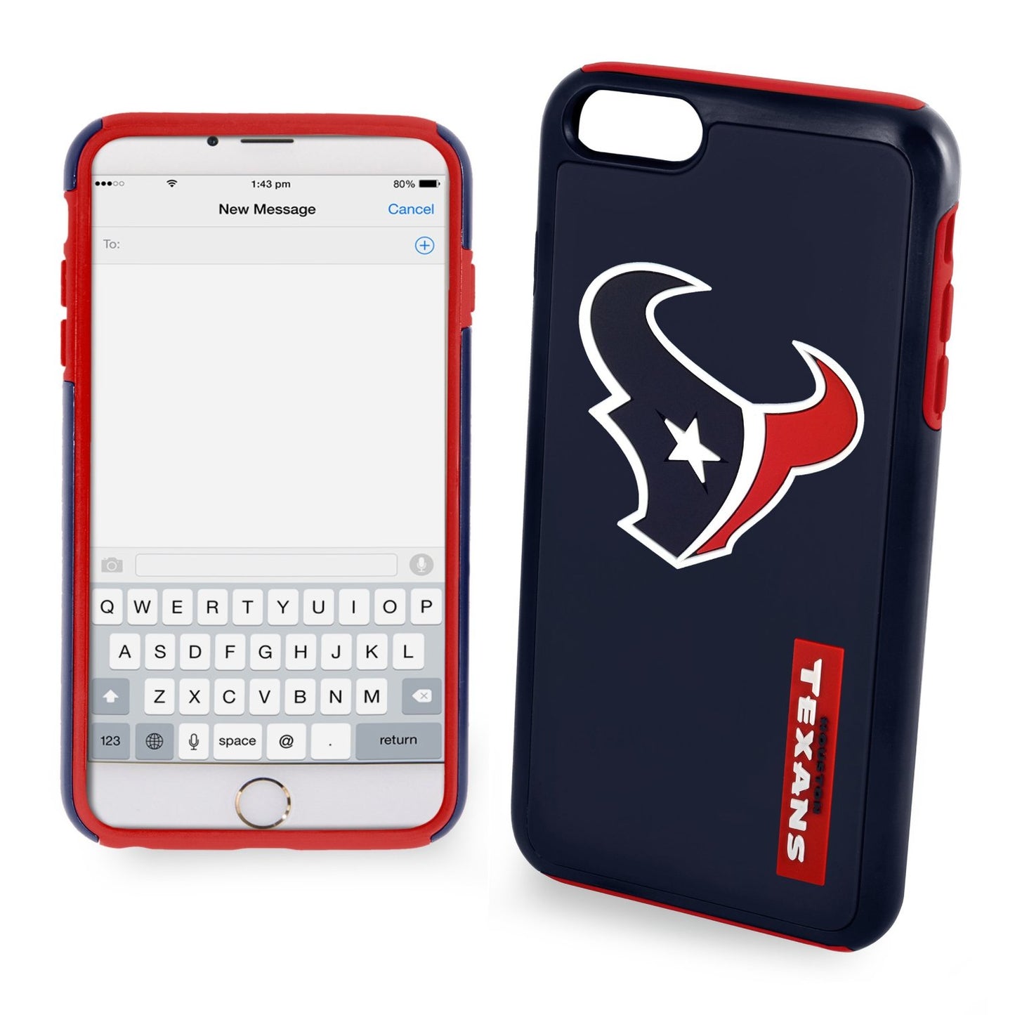FOCO NFL Licensed Houston Texans Hybrid case Case For iPhone 6 & 6s (4.7")