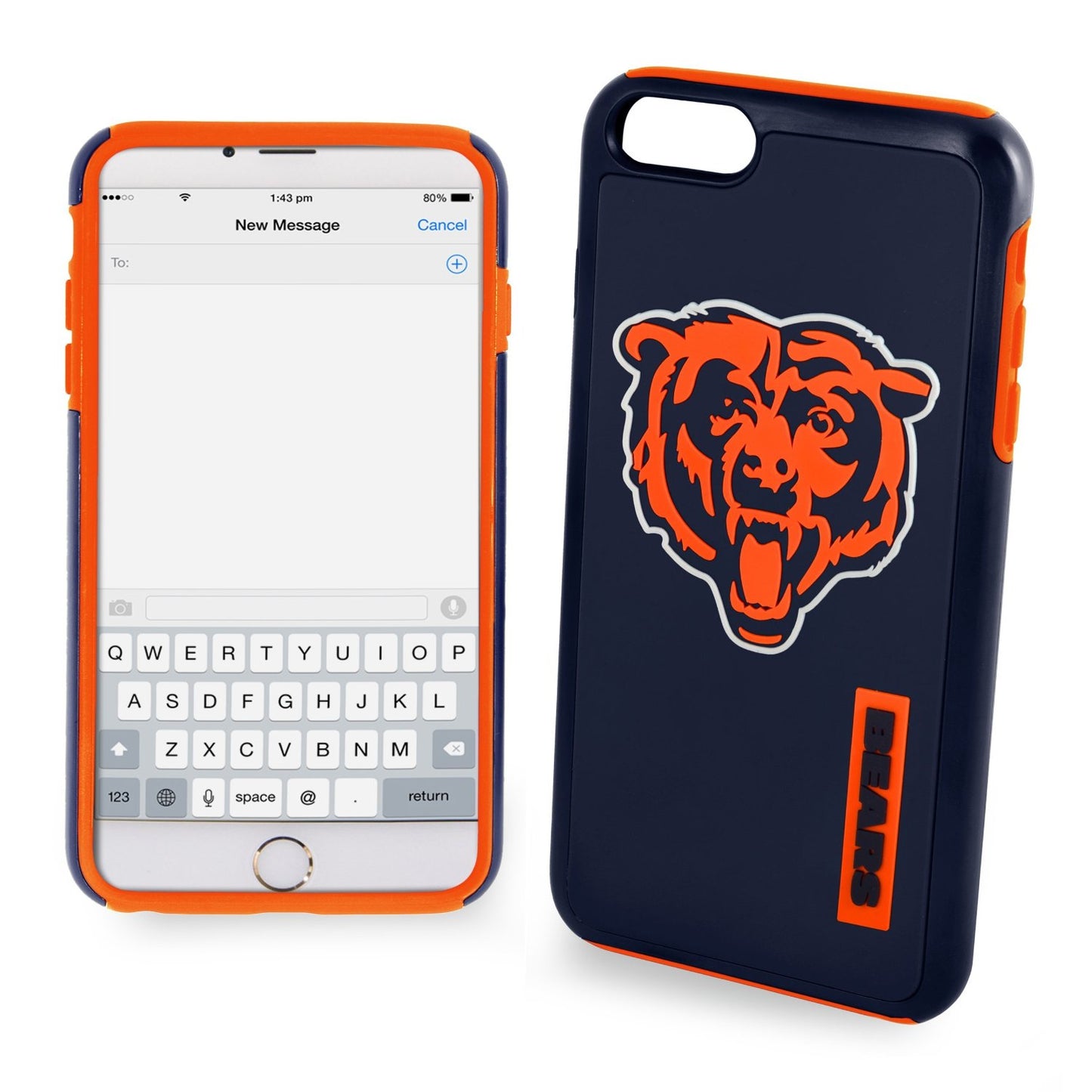 FOCO NFL Licensed Chicago Bears Hybrid Case For iPhone 6 & 6s (4.7")