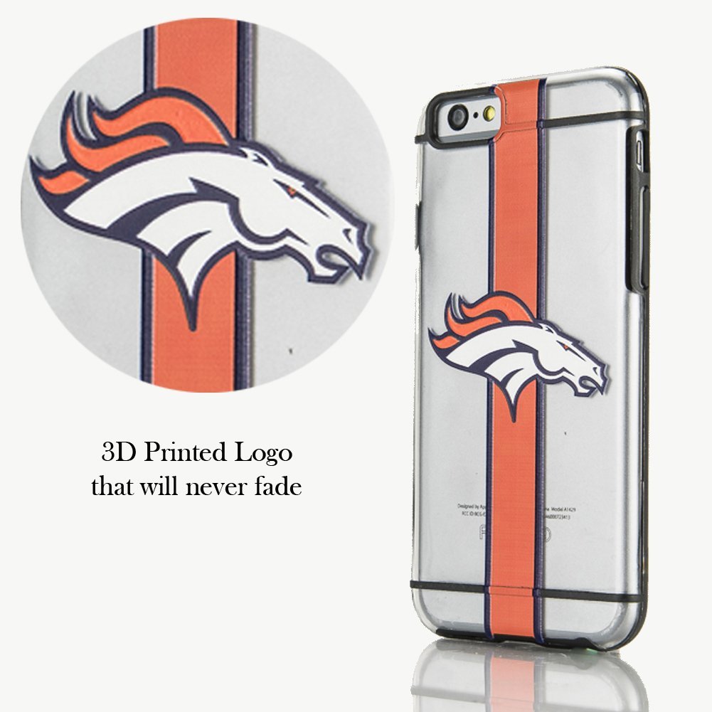 FOCO NFL Licensed Denver Broncos Hydro Clear Case For iPhone 6 & 6s (4.7")