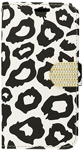 GSA Flip Leopard Wallet Case For Samsung Galaxy S7 Edge - Black/White