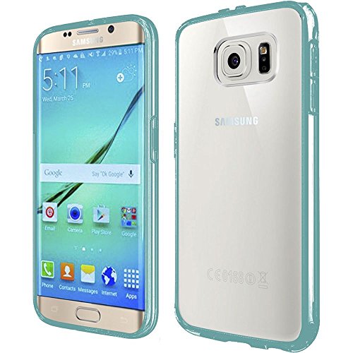 GSA Fused Slim Bumper Candy Case For Samsung Galaxy S7 Edge - Clear/Teal