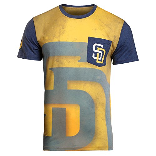 FOCO MLB Licensed San Diego Padres Retro Cotton/Poly Pocket Tee Large