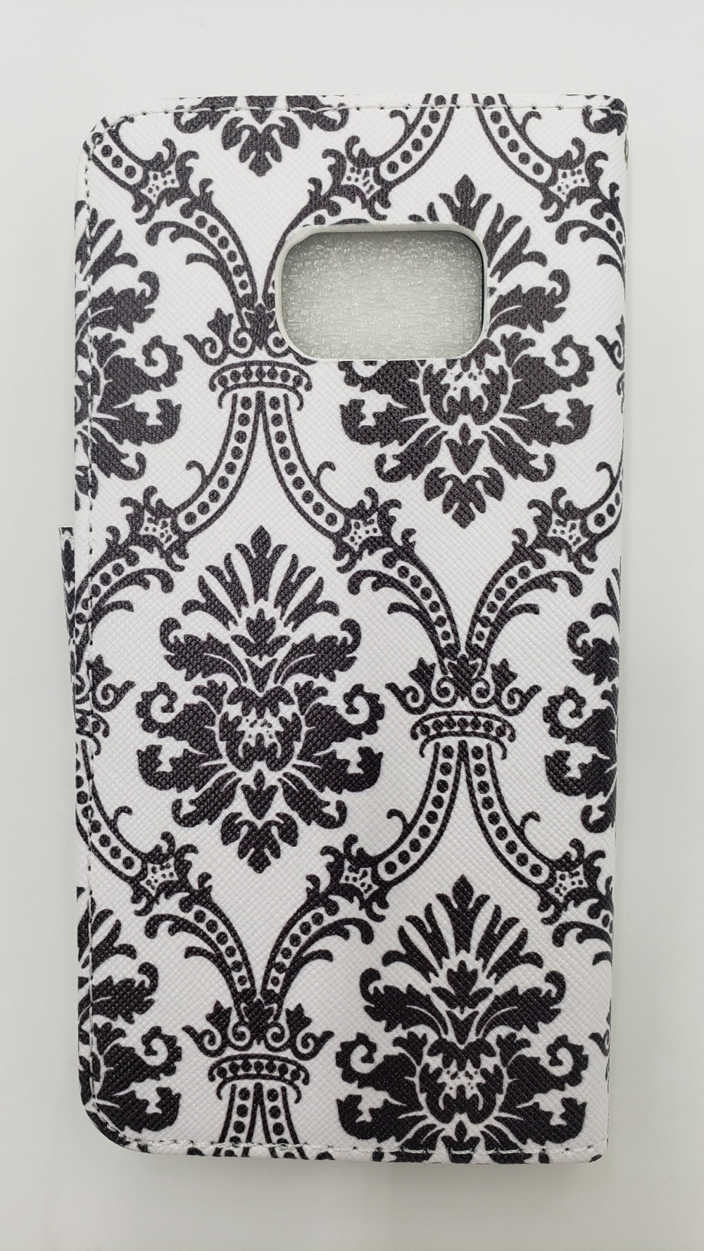 GSA Damask Flip Wallet Case For Samsung Galaxy S7 Edge - Black/White