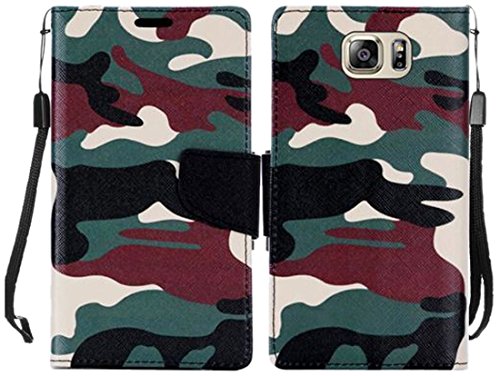 GSA 2-Tone Flip Wallet Case for Samsung Galaxy S7 - Camo/Black
