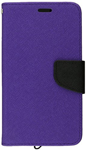 GSA Two-Tone Wallet Case For Samsung Galaxy J7 (2015), J700 - Purple/Black